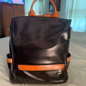 Elegant Black and Brown Backpack